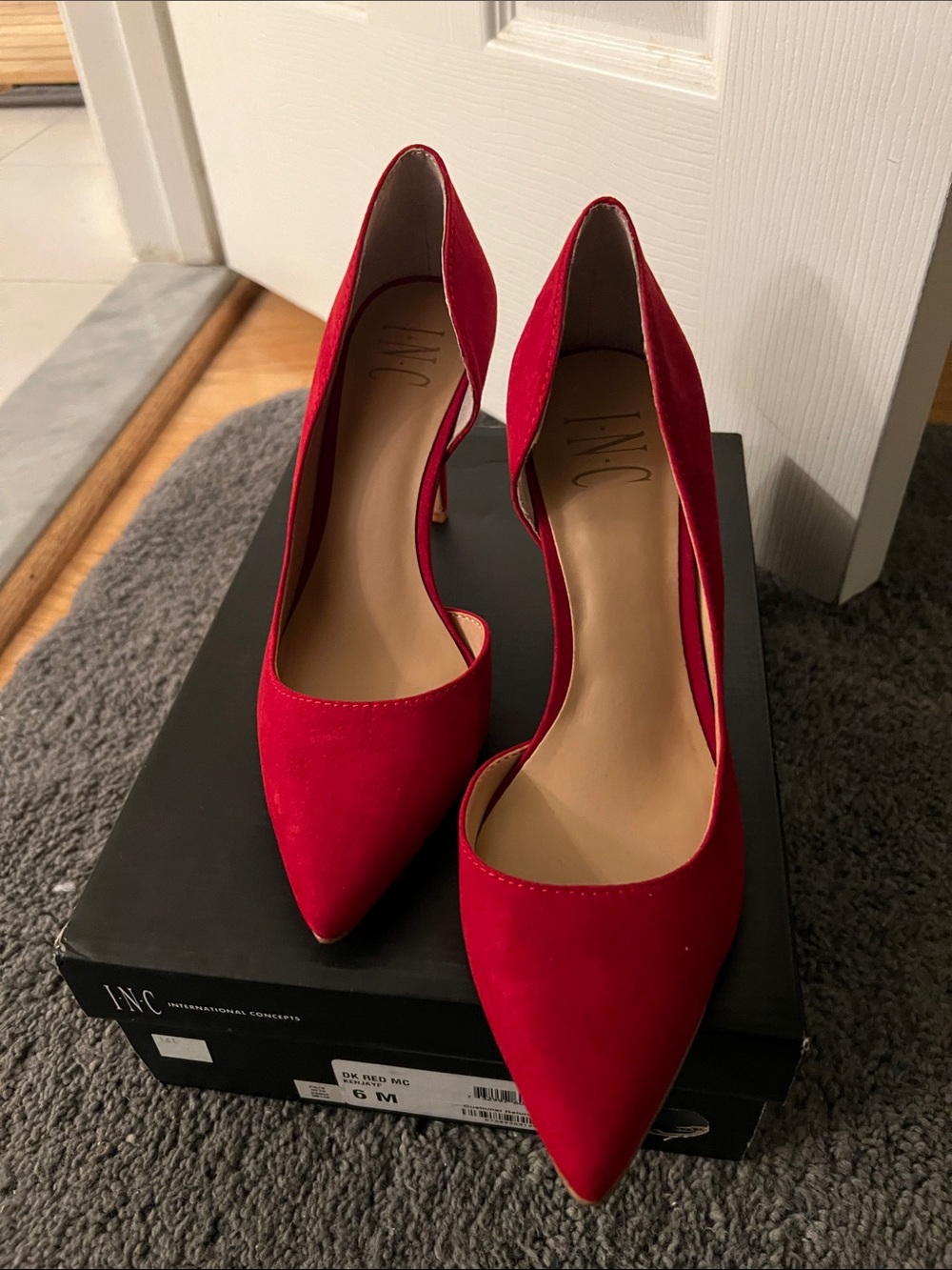 INC International Concepts Bright Red Pointed D'Orsay Pumps